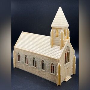 Vintage Celluloid Plastic Musical Church Religious Building House, Collectible